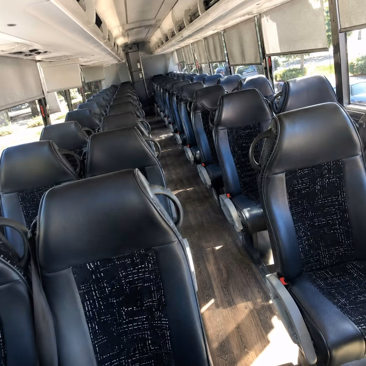 56 passenger charter bus interior