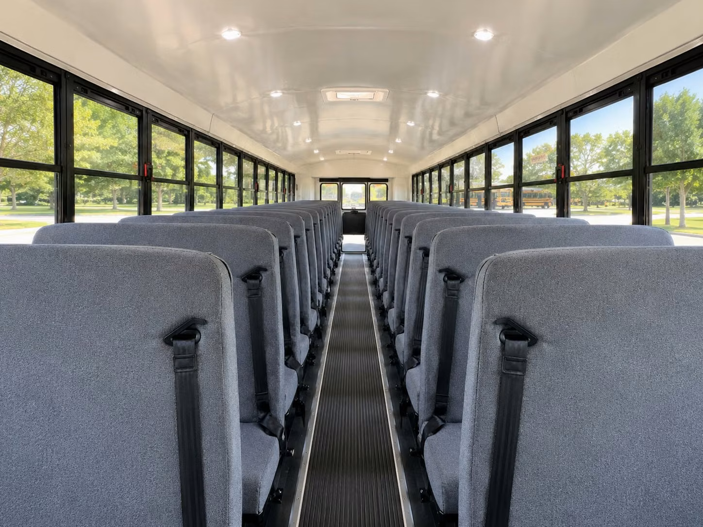 school bus inside